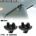 2X Black Sun Visor Hook Clip Retainer 8U0857562 for Audi RS4 (2007–2008)