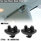 2X Black Sun Visor Hook Clip Retainer 8U0857562 for Audi RS4 (2007–2008)