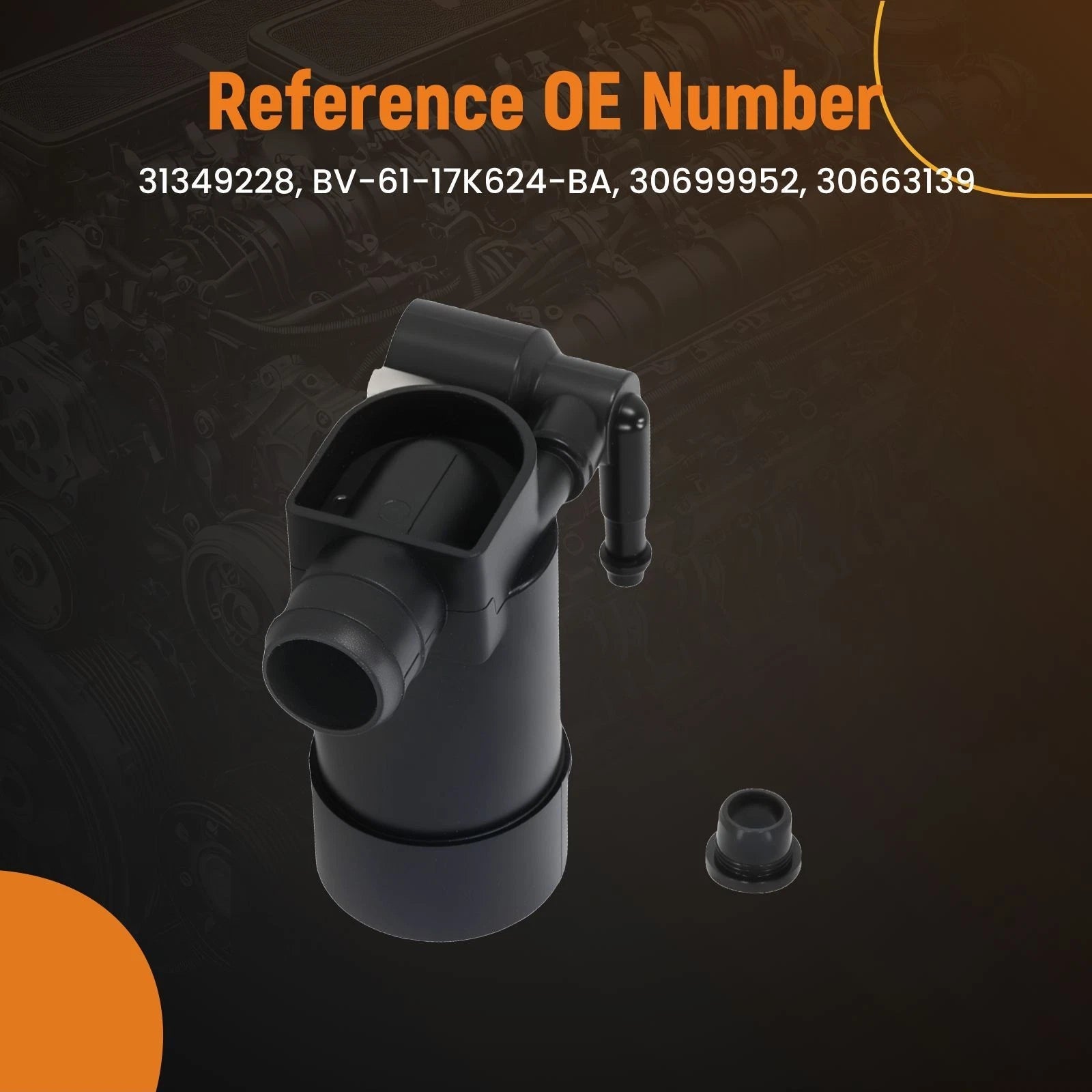 Windshield Washer Pump for Volvo C30 V50 S40 (2004–2013) BV-61-17K624-BA 30699952