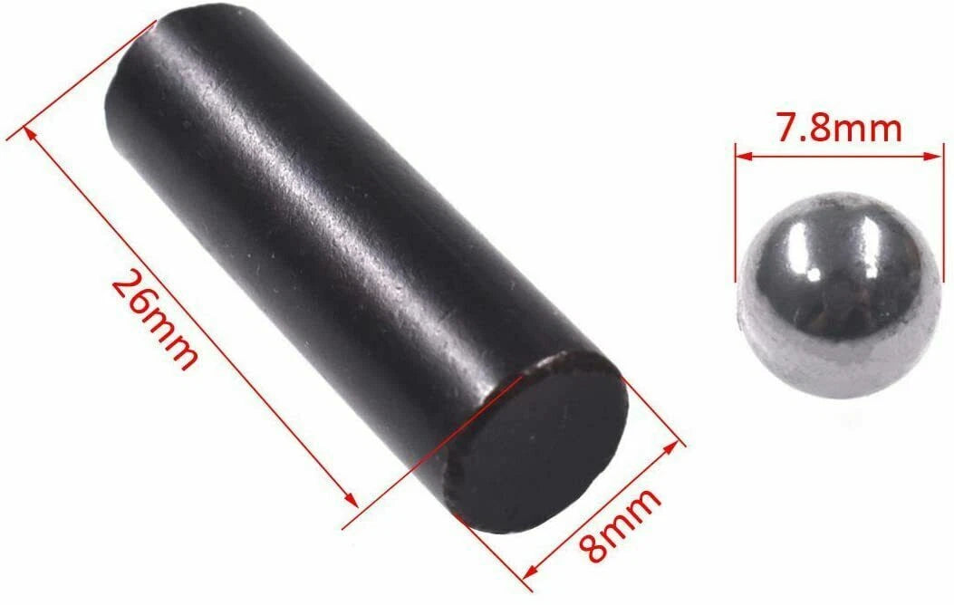 Set of Bucking Bar and Steel Ball Push Rod for Motorized Bicycle (66/80cc)