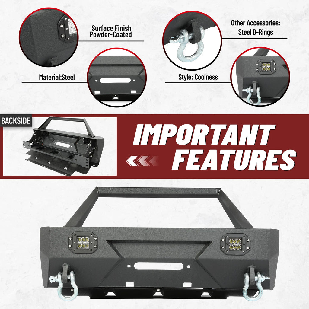 Front Bumper with LED Lights for Toyota 4Runner (2010–2022)