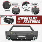 Front Bumper with LED Lights for Toyota 4Runner (2010–2022)