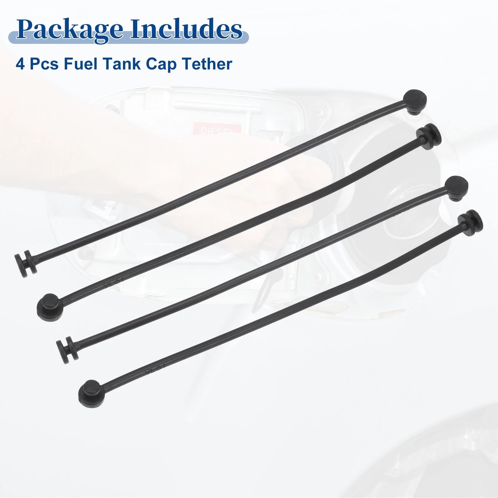 Set of 4 Fuel Tank Cap Tether Rope for BMW 740i (2011–2015) No. 16117193372