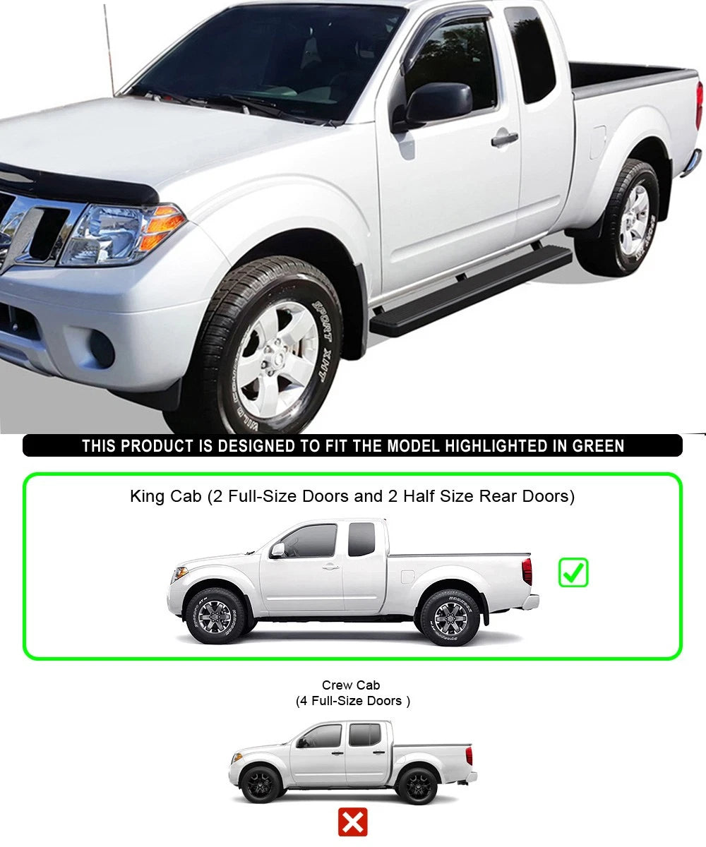 5in Stainless Steel Side Steps for Nissan Frontier/Equator (2005-2026)