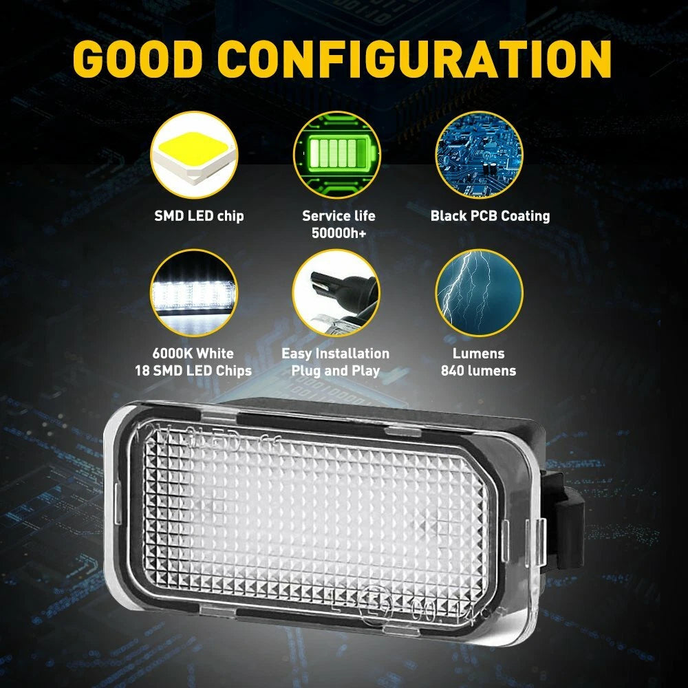 3W Full LED License Plate Light Kit for Ford Edge (2015–2021)