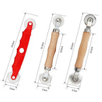 Screen Door Installation Tool with Hand Crank Roller for Screen Fabric