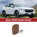 Gear Shift Knob Cover for Honda HR-V (2023–2024) Brown Faux Leather