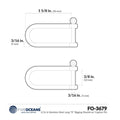 3/16” Stainless Steel Long D Rigging Shackle with Captive Pin FO3679