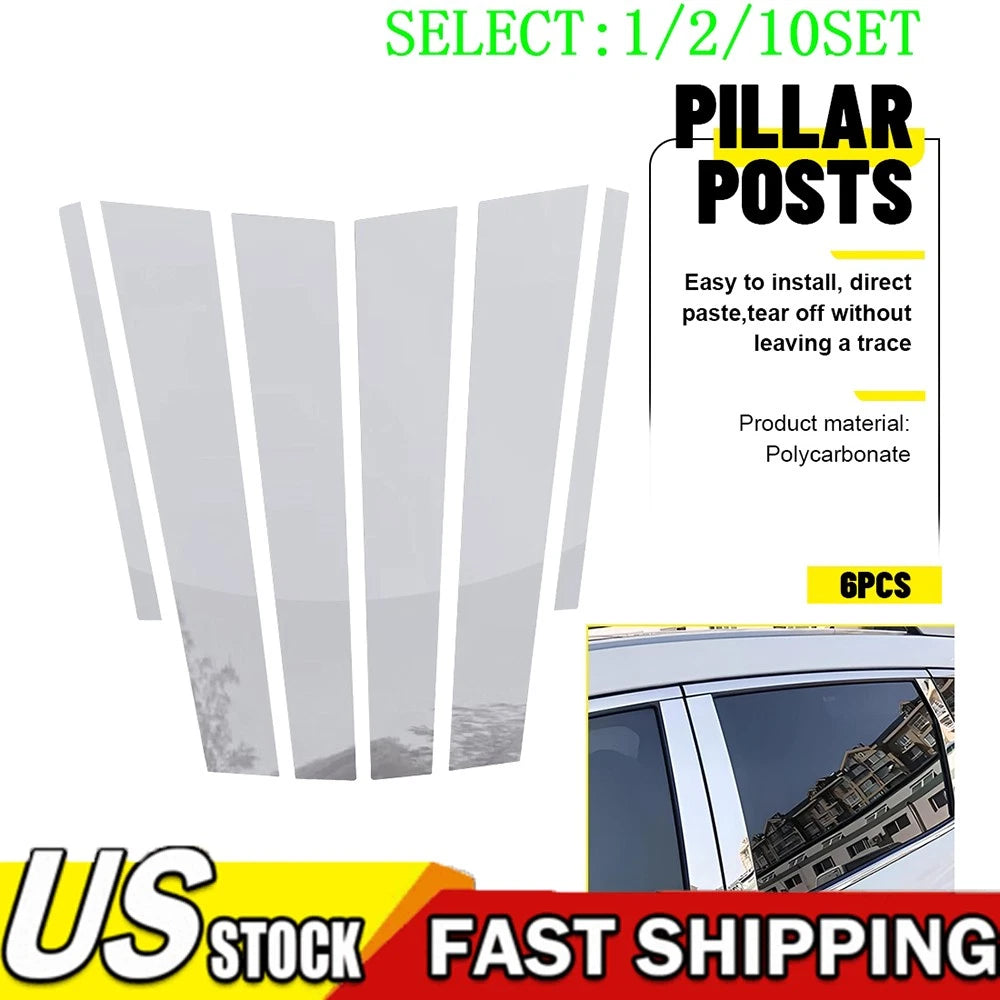 Set of 6 Chrome Pillar Post Covers for Honda Accord (2008–2012)