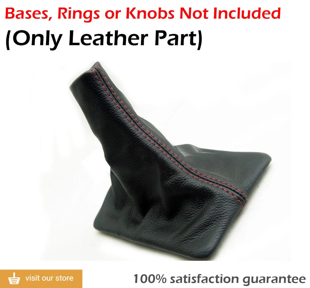 Manual Shift Boot for Ford Mustang (2005–2009) Red Stitch Leather Synthetic