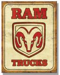 Dodge Ram Trucks Metal Sign for Man Cave Garage Decor (12.5 x 16) #2839