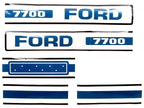 Bonnet Decal Set for Ford 7700 Tractors