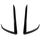 2X Carbon Look Front Bumper Side Canards Covers for Tesla Model Y (2020–2024)
