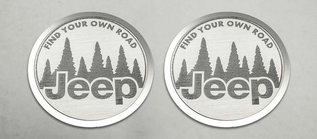 Pair Front Rear Fender Badges Emblems Replacement for Jeep Wrangler (2007–2018)