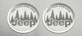 Pair Front Rear Fender Badges Emblems Replacement for Jeep Wrangler (2007–2018)
