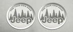 Pair Front Rear Fender Badges Emblems Replacement for Jeep Wrangler (2007–2018)
