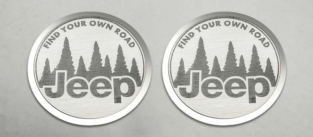 Pair Front Rear Fender Badges Emblems Replacement for Jeep Wrangler (2007–2018)