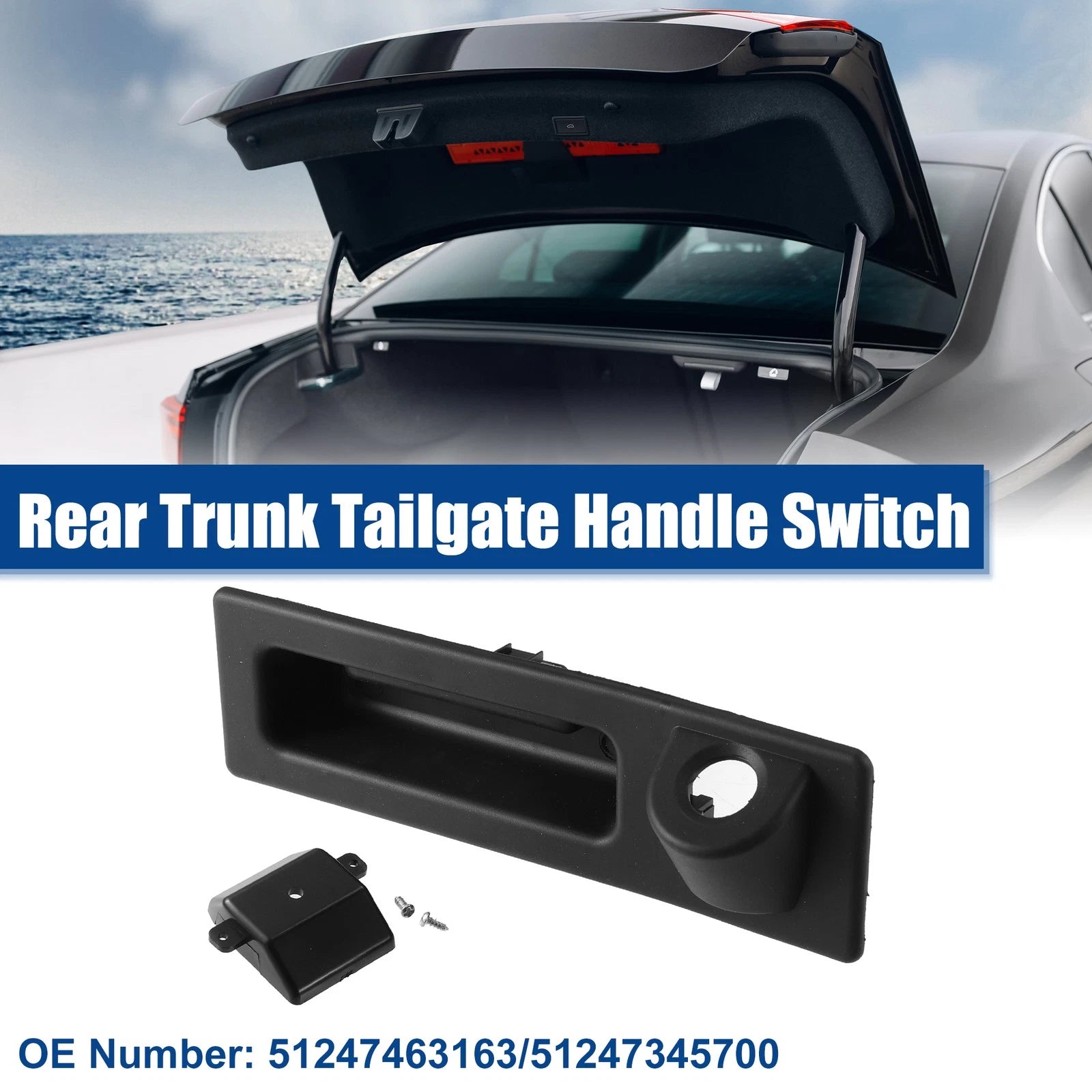 Rear Trunk Tailgate Lock Release Handle Switch for BMW X3 (2015–2017)