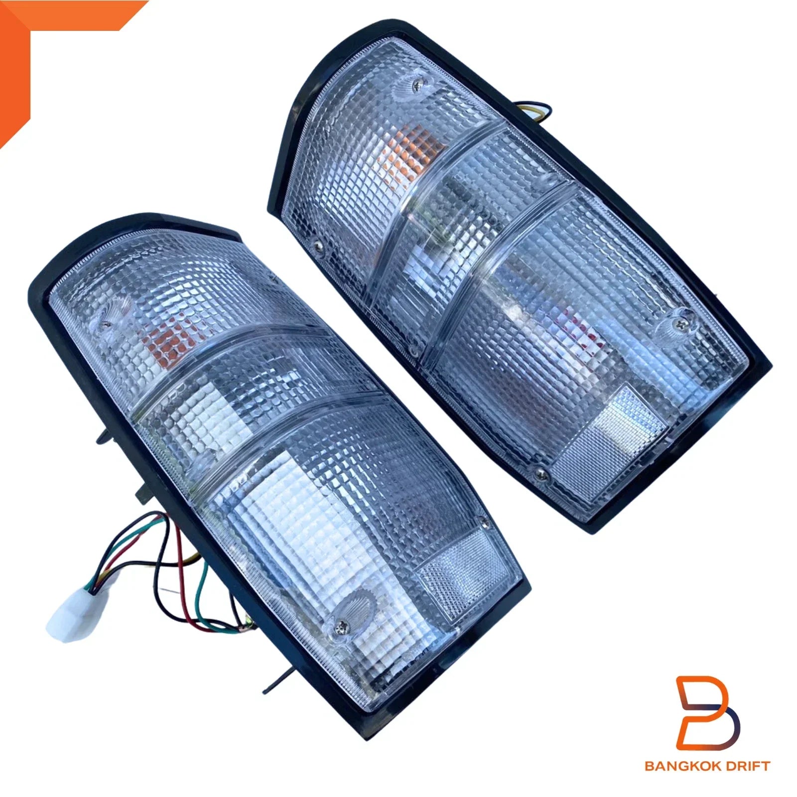 Black Clear Rear Tail Light Lens for Mitsubishi Triton Ute (1987-1996)