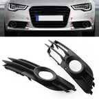 2X Front Bumper Fog Light Grille for Audi A6 C7 (2012–2015) 4G0807682G 4G0807681A