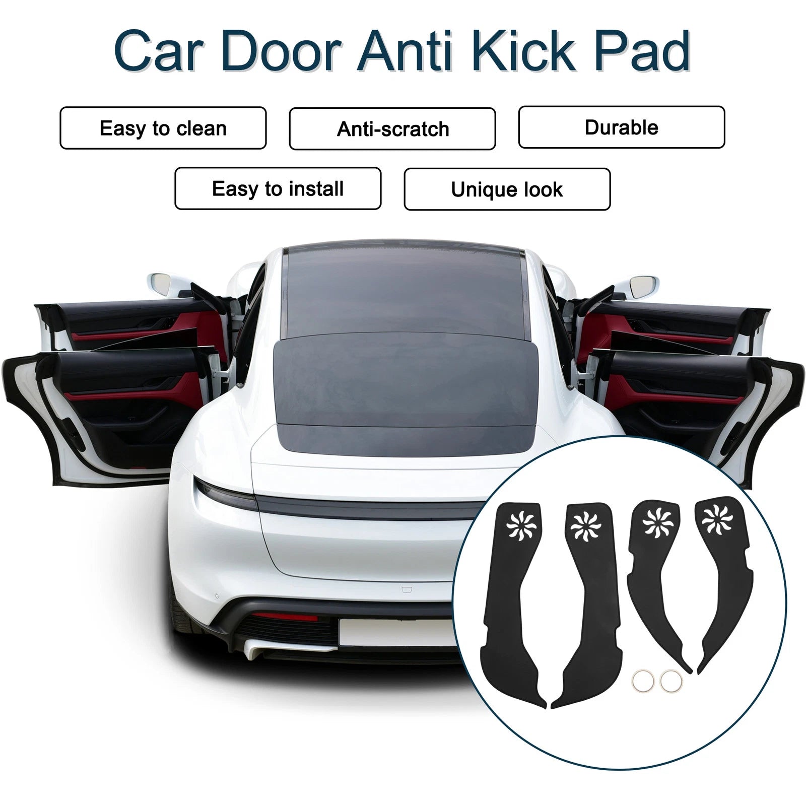 Set of 1 Car Door Anti Kick Pad Sticker Protector for Volkswagen Sagitar (2019)