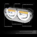 LED DRL Sequential Turn Signal Headlight Lamps for Dodge Challenger (2008–2014)