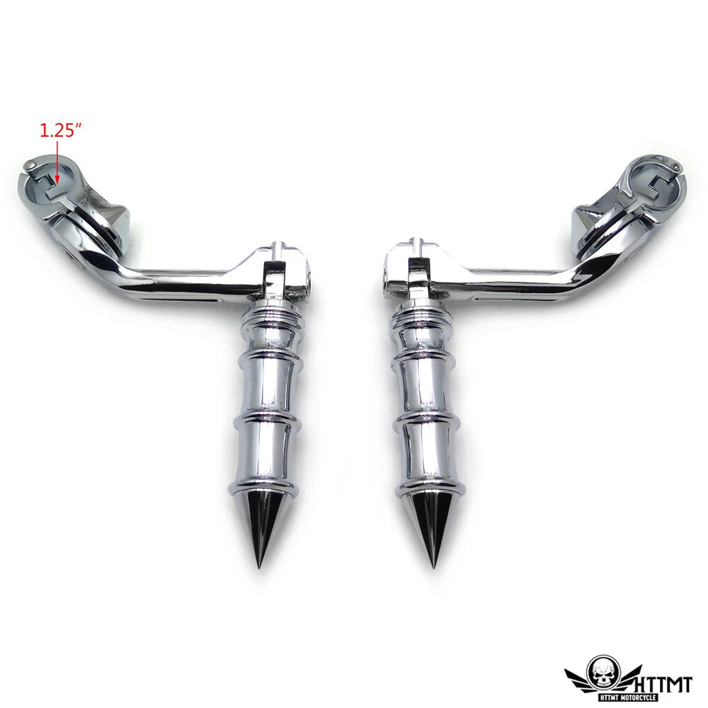 Chrome 5" Long Foot Peg Kit for CVO Limited FLHTKSE (2014–2020)