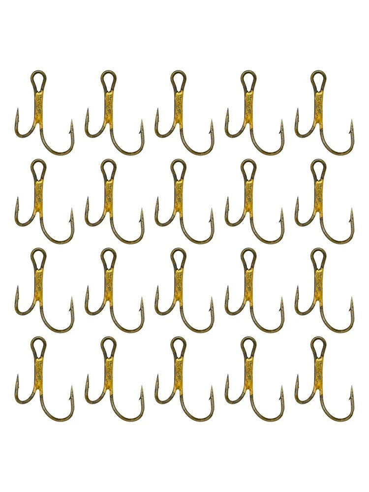 20X High Carbon Steel Barbed Fishing Hooks for Zander
