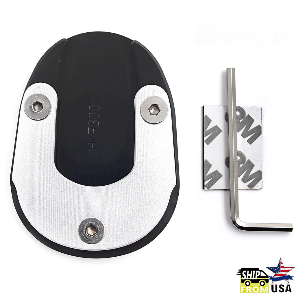 Side Stand Plate Kickstand Pad for Yamaha FJR1300 (2001–2019) - Black Aluminum