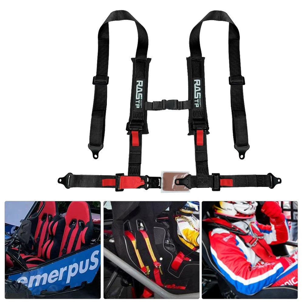 Set of 4 Racing Harness Belts 4PT Camlock Quick Release for UTV ATV Go-Kart