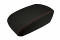 Console Lid Armrest Cover for Ford Focus (2012–2018) Carbon Fiber Red Stitch