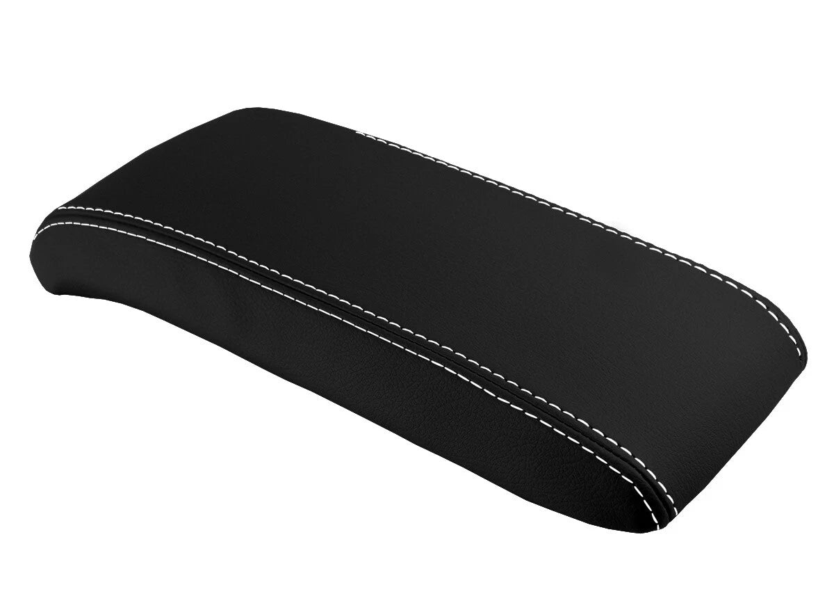 Console Lid Pull Cover Leather for Jeep Compass (2009–2016) White Stitch