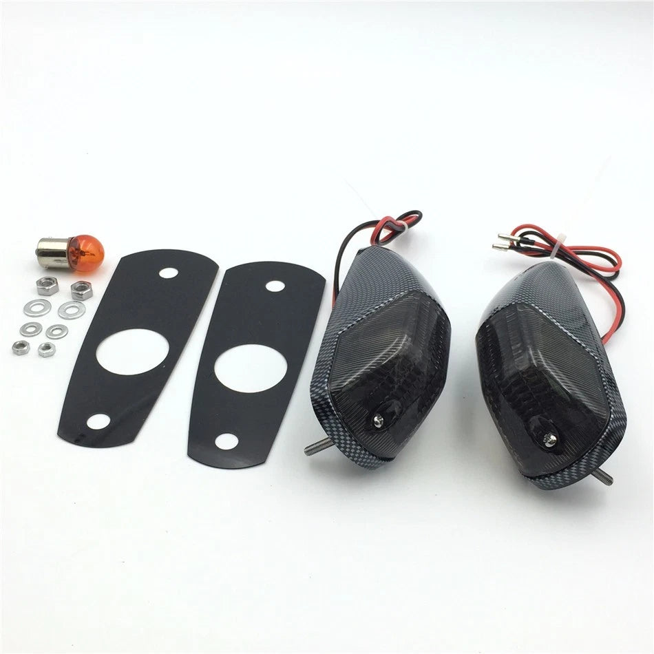 Carbon Smoke Flash Turn Signals for Kawasaki ZX14, ZX14R, ZZR1400 (2006–2009)