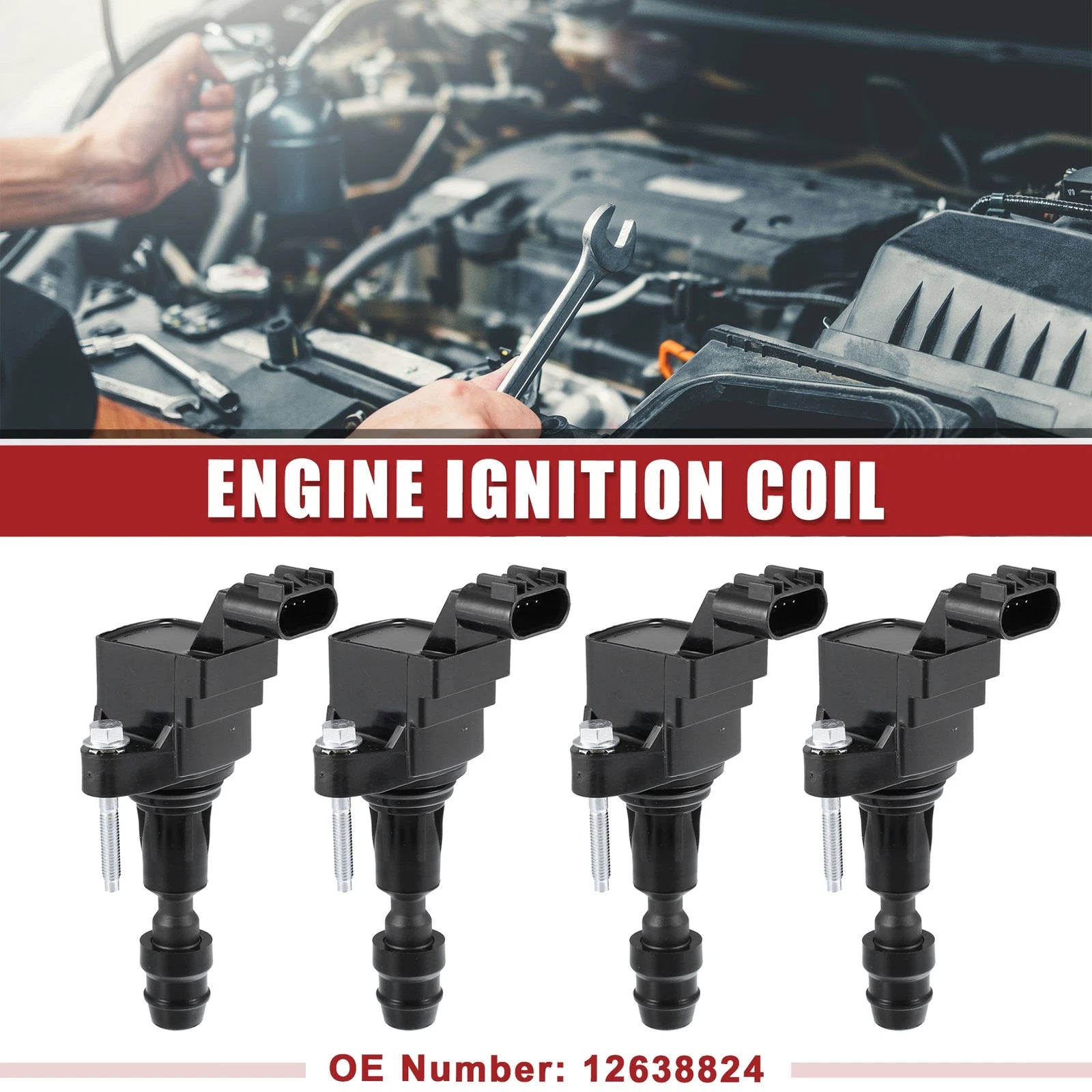 Set of 4 Ignition Coils for Buick LaCrosse 