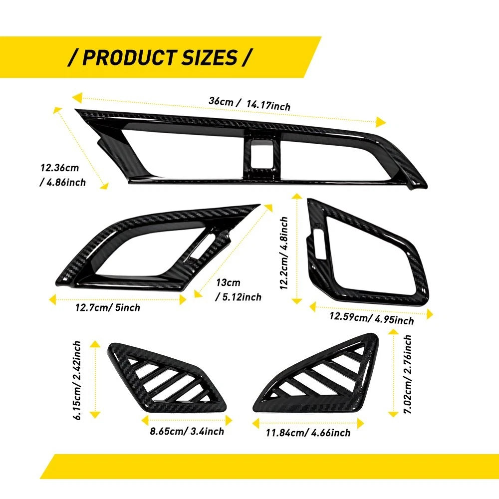 Carbon Fiber ABS Dashboard Air Vent Cover for Honda Civic (2016-2020)