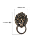5Pcs Vintage Lion Head Door Pull Handle Knob Zinc Alloy for Cabinets