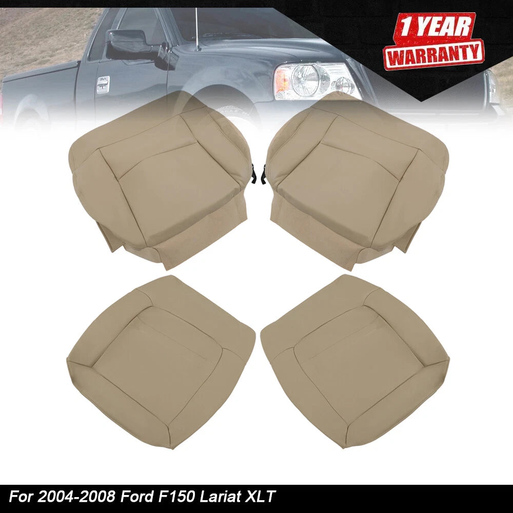 Leather Seat Covers for Ford F150 Lariat XLT (2004–2008) Tan
