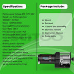 3000LBS 12V Electric Winch for ATV UTV Truck Off Road (3000lb)
