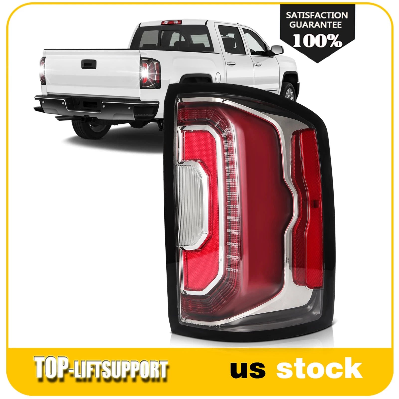 Rear Right LED Tail Light Assembly for GMC Sierra 1500 (2016–2018)