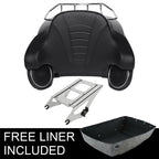 Matte Black Trunk Backrest Rail Speakers Rack for Harley Touring (2014–2026)