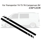 Set of 2 Side Stripes Sticker Decals for Transporter T4 T5 (1990–2015)