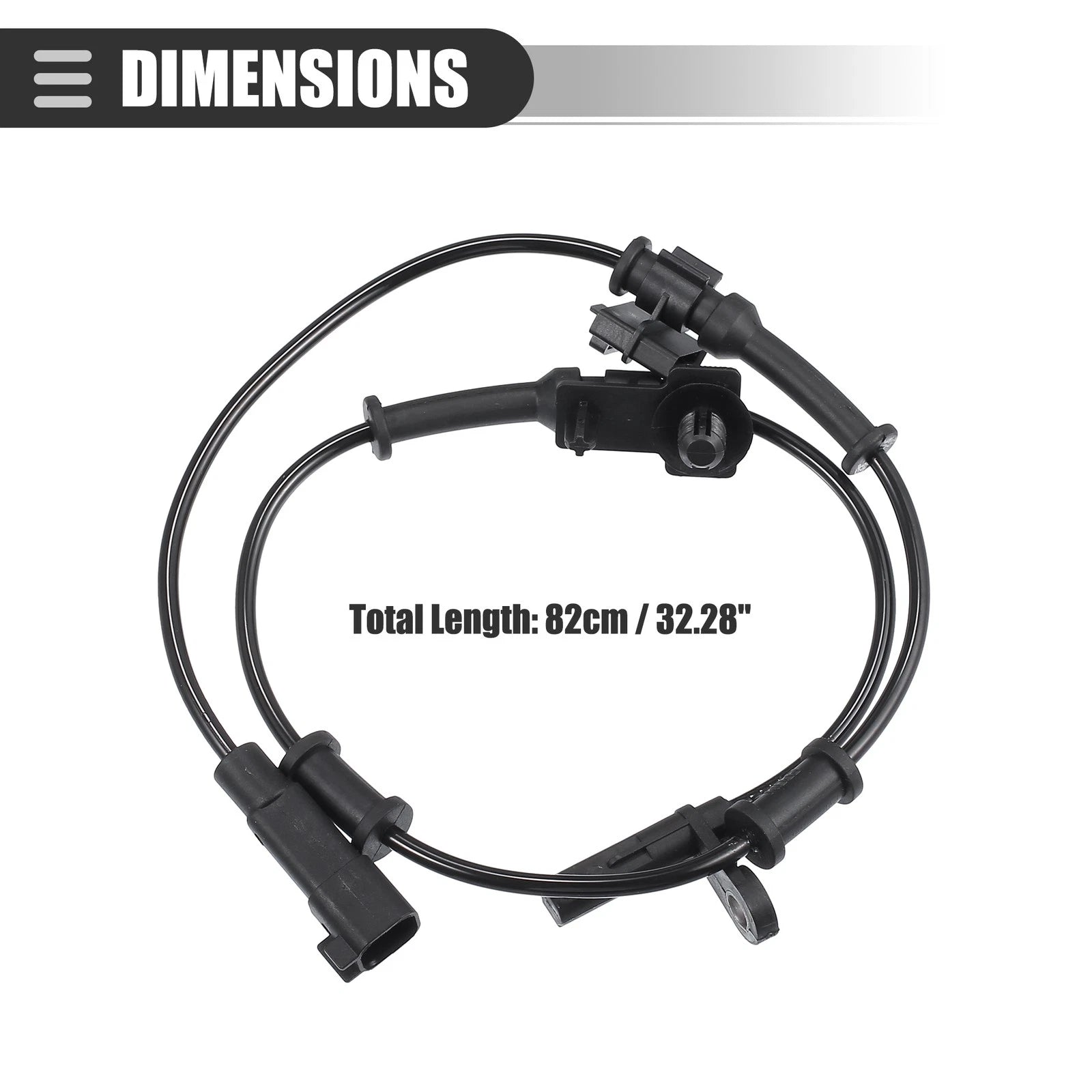 ABS Wheel Speed Sensor for Chrysler 300 (2015–2020) NO. 68199987AC Black