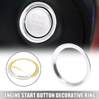Set of 2 Silver Tone Engine Start Button Decorative Ring Covers for Audi A4L A6L Q5 A5 A7