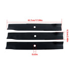 3 Pack Blade 54" Deck for Hustler Raptor SD/SDX, Fastrak X (797696, 601124)