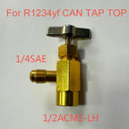 Brass R1234yf Cylinder Opener for R1234yf Systems (1/4 SAE Fitting)