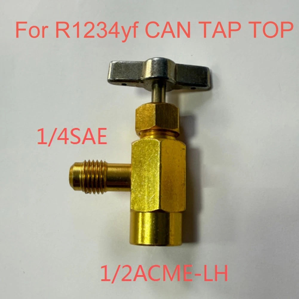 Brass R1234yf Cylinder Opener for R1234yf Systems (1/4 SAE Fitting)