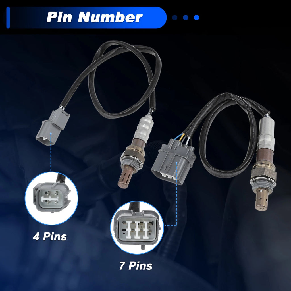Set of 4 Upstream Downstream Oxygen Sensors for Honda Accord V6 (2003–2007)