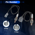 Set of 4 Upstream Downstream Oxygen Sensors for Honda Accord V6 (2003–2007)