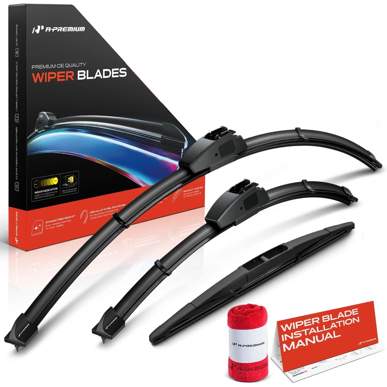 Set of 3 Windshield Wiper Blades for Honda CR-V