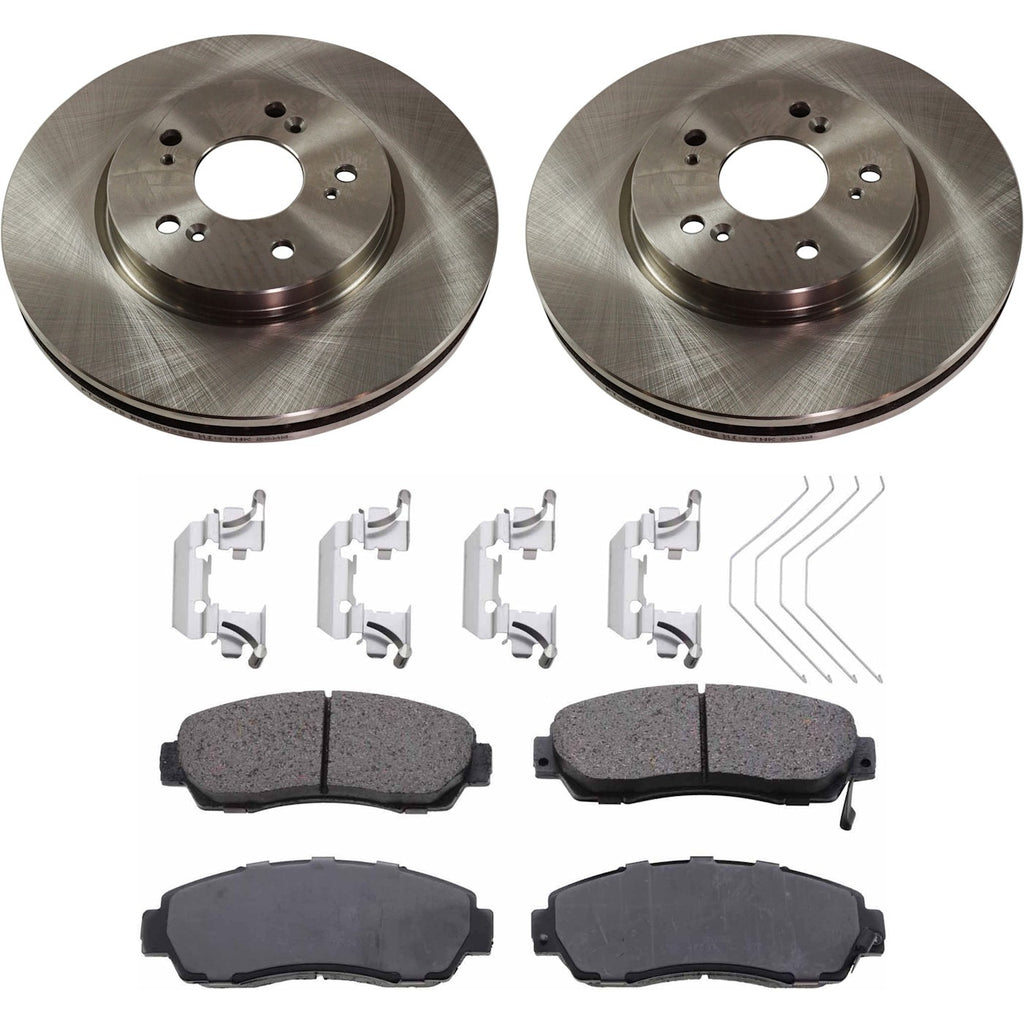 Front Brake Rotor and Pad Kit for Honda CR-V, Acura RDX, Crosstour
